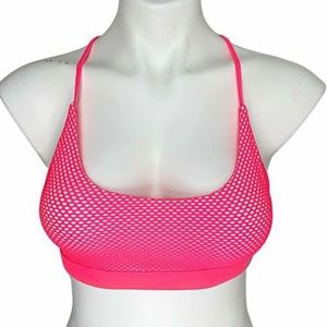 Lorna Jane straps back mesh overlay sports bra, S
